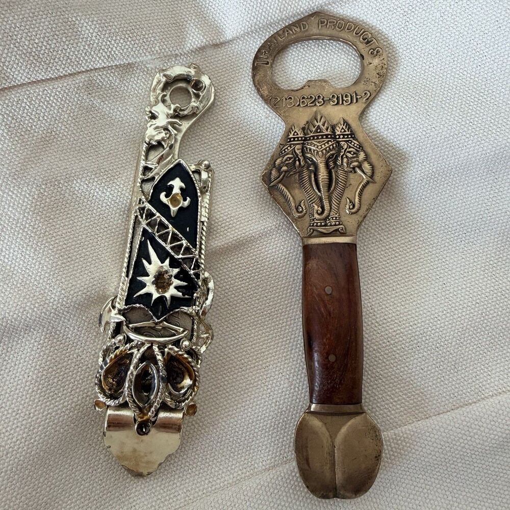 Vintage Bottle Openers Lot | Vaughan USA 58  Stamped + Thailand Brass Ganesha
